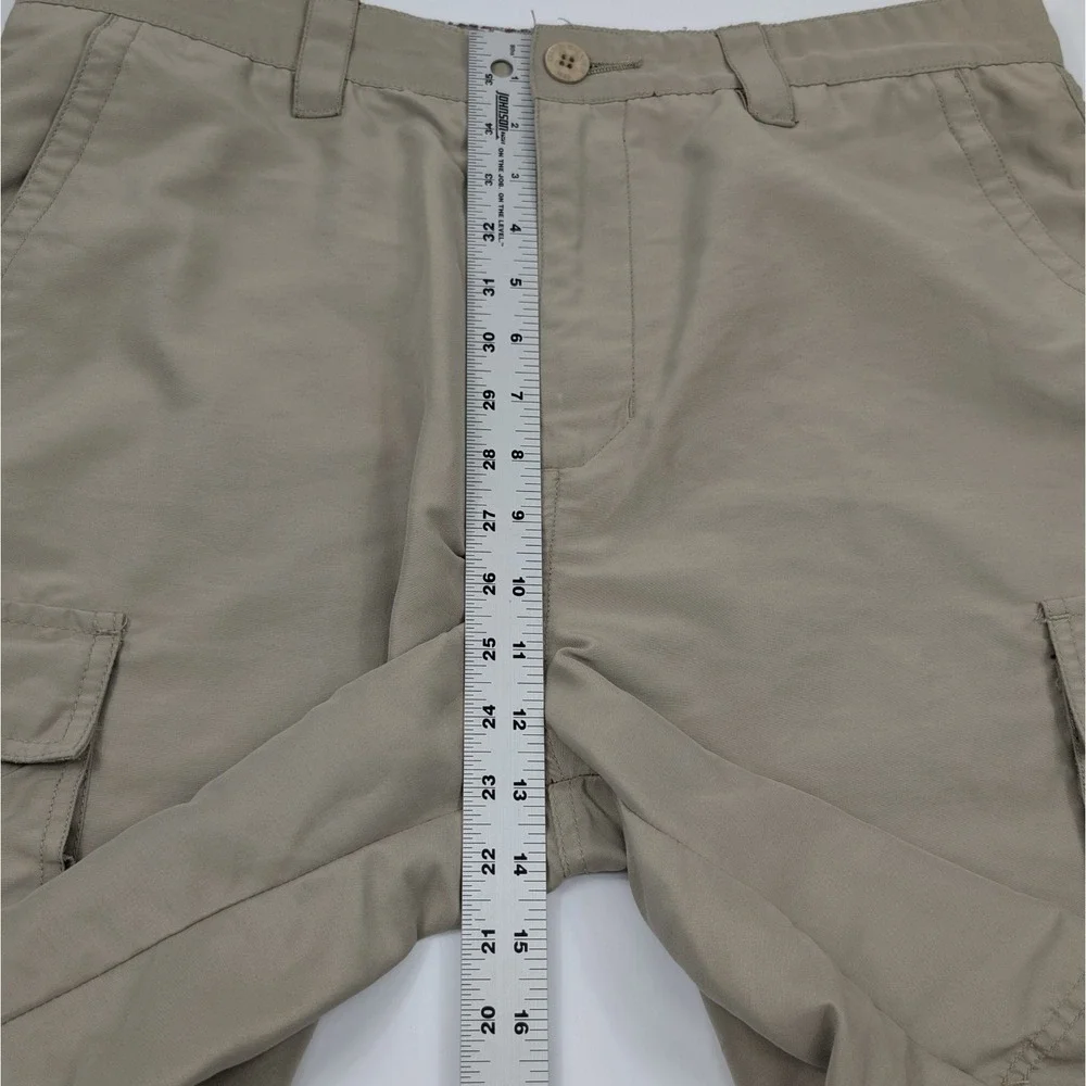 Vintage Y2K Quiksilver Cargo Shorts Mens 34x9 Tan Skater‎ Surfer Streetwear